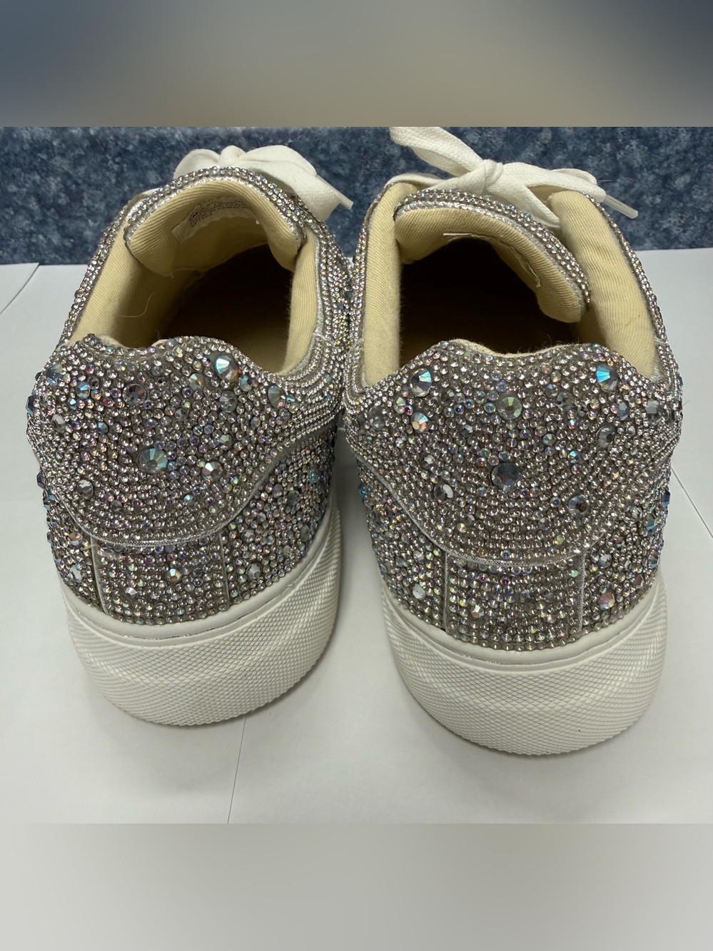 Betsey Johnson SB-SIDNY Rhinestone Sneakers Women’s 9 Crystal Bling Shoes - Picture 5 of 16